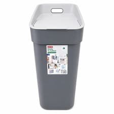 Image of Curver Ready To Collect 30L Recycling Bin Grey Lift Top Kitchen Waste