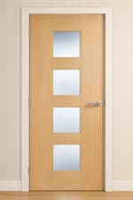 Image of Internal Oak Standard & Glazed 3 Panel Door Brand New Free Delivery
