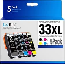 Image of 33XL Compatible Replacement for Epson 33 XL Ink Cartridges Pack 5 - NEW SEE PICS