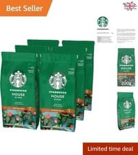 Image of Starbucks House Blend Medium Roast Ground Coffee 200g (Pack of 6) - Rich Flavor