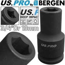 Image of US PRO 19MM 3/4" DRIVE 6 POINT DEEP IMPACT SOCKET ( SINGLE )
