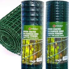 Image of PVC Coated Wire Mesh Fencing 10M x 0.9M Height Green Galvanised Garden Fence NEW