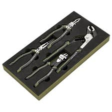 Image of Draper Expert High Leverage Pliers Set with Water Pump Pliers in EVA Foam Tray (