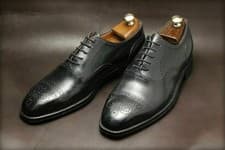 Image of Men's Handmade Oxford Black Brogue Wingtip Toe Cap Lace Up Formal Shoes 7 - 17