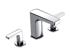 Image of Roca Escuadra 3 Hole Basin Mixer Tap with Pop-up Waste A5A4420c00