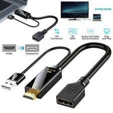 Image of 4K HD Display Port DP Male To HDMI Female Adapter Converter Cable For PC Laptop