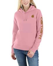 Image of Womens Carhartt Relaxed Fit Midweight Logo Sleeve Graphic Sweatshirt TS0288