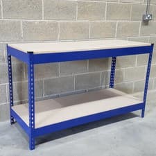 Image of 500kg Heavy Duty Metal Work Bench Garage Workshop Table Workbench Station UKES