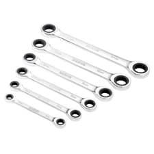 Image of Draper Draper HI-TORQ® Metric Double Ratchet Ring Spanner Set (6 Piece)