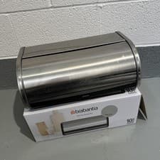 Image of BRABANTIA ROLL TOP MEDIUM BREAD BIN MATT STEEL - USED WITH SURFACE IMPERFECTIONS