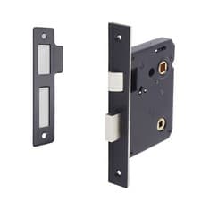 Image of Matte Black Bathroom Lock 76mm / 57mm Backset Mortice Lock