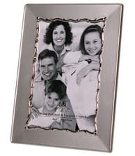 Image of Two Tone Silver Photo Picture Frame 4x6" Inches & 5x7" Inches - Matt & Shiny