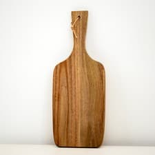 Image of Acacia Wood Paddle Board Brown Grain Kitchen Serving Chopping Cutting Display