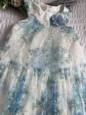Image of Toddler girls monsoon summer occasion dress 2/3 years new without tags rrp £48