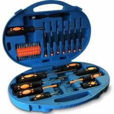 Image of Rolson 60pc Screwdriver Set Cross Head Philips / Slot & DR Sockets Tool Box BNIB
