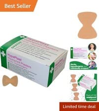 Image of Breathable Hypoallergenic Fingertip Plasters - 100 Pack of Pink Washproof Care