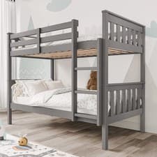 Image of Solid Wood Detachable Double Bunk Bed