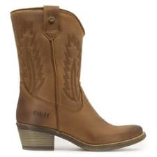 Image of Oak & Hyde Texan Lo Womens Ladies Tan Mid Zip Western Cowboy Boots Size 4-9
