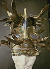 Image of Leather Warrior Headdress " Wings" Original Design Handmade