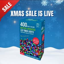 Image of 400 Multicolour LED Christmas Lights Battery Timer 8 Modes Indoor Outdoor