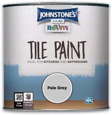 Image of Johnstone's Revive Tile Paint 750ml – Pale Grey or White Gloss Upcycling Paint