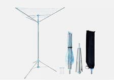 Image of B&Q 30M Rotary Airer Clothe Washing Line 3 Arm Outdoor Dryer Compact Heavy Duty
