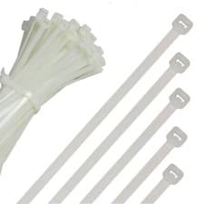 Image of CABLE TIES ZIP TIES WHITE LONG SHORT SMALL THICK THIN LONG HEAVY DUTY