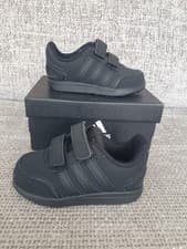 Image of ADIDAS VS SWITCH 3 Infant Black Hook & Loop Trainers Size UK INFANT 2