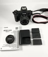 Image of Canon EOS M50 Mark II Mirrorless Digital Camera with 15-45mm Lens Kit