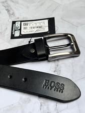 Image of HUGO BOSS BLACK LEATHER MEN JEANS BELT