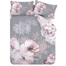 Image of Catherine Lansfield Dramatic Floral Blossoms Print Duvet Cover Set / Accessories