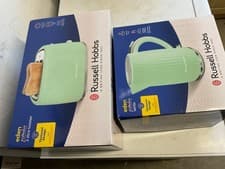 Image of Russell Hobbs Eden Pistachio Jug Kettle& 2 Slice Toaster Set Chrome Accent Green
