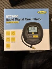 Image of Ring RTC1000 Rapid Digital Tyre Inflator 12V Air Compressor with LED Light New