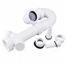 Image of 40mm x 76mm Double Inlet Washing Machine Trap White