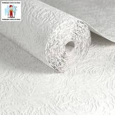 Image of Paintable Textured Swirl Pattern Blown Vinyl Wallpaper
