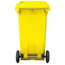 Image of Strong Coloured Rubbish Waste 140 Litre Compact Sized Wheelie Bins With Wheels