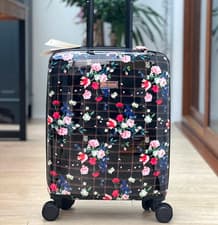 Image of Ted Baker Floral Sandalwood Hardshell CABIN Suitcase Trolley Bag Work Travel 39L