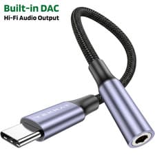 Image of USB-C to 3.5mm Headphone Jack Adapter Type C Audio Cable For Samsung Apple Pixel