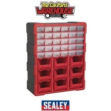 Image of Sealey APDC39R Cabinet Box 39 Drawer - Red/Black