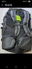 Image of NWT Quest 65L Internal Frame Pack Hiking BP Gray L/Xl BP & H20 gravity system