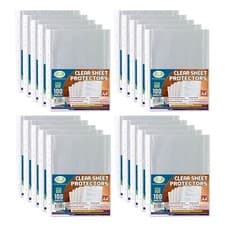 Image of A4 Premium 60 Microns Strong Clear Plastic Punched Pockets Multi Filing 11 Holes