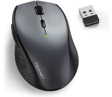Image of TECKNET ewm01002 2.4G Wireless Mouse for Laptop Optical Computer Mice Grey