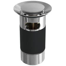 Image of Top Fix Chrome Slotted Basin Click Clack Waste With Overflow