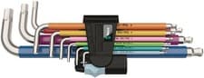 Image of Wera 3950/9 Hex-Plus Multicolour Stainless 1 L-key set, metric, stainless