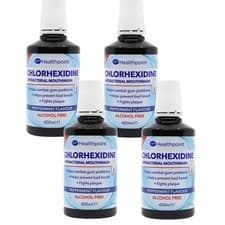 Image of 4 x 400 ML CHLORHEXIDINE GLUCONATE ANTISEPTIC MOUTHWASH PEPPERMINT