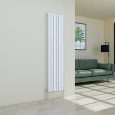 Image of Designer Radiator Modern Vertical Horizontal Flat Panel Column White Rad Heating
