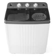 Image of Twin Tub Washing Machine 8KG Portable Laundry Washer Spin Dryer Grey