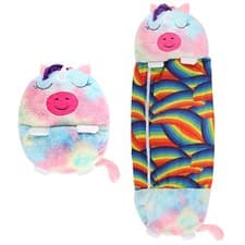 Image of Large Sleeping Bag Happy Napping Napper Kids FUNNY Pillow Warm Camping Unicorn K