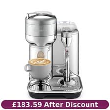 Image of Sage The Vertuo Creatista SVE850BSS Pod Coffee Machine Brushed Stainless Steel-