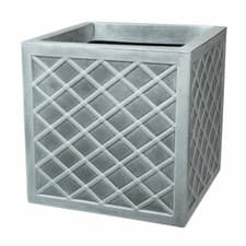 Image of Strata Lazio 38cm Square Planter Pewter